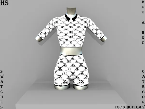 Alpha CHANEL set - The Sims 4 Custom Content