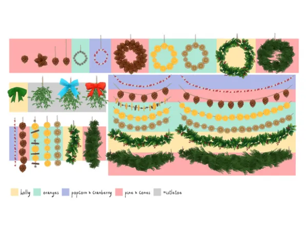Alpha Winter Gifts ALL traditional deco by dew of the sea - The Sims 4 Custom Content