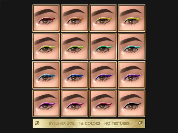 Alpha JUL_HAOS [COSMETICS] [CC2020] EYELINER 78 - The Sims 4 Custom Content