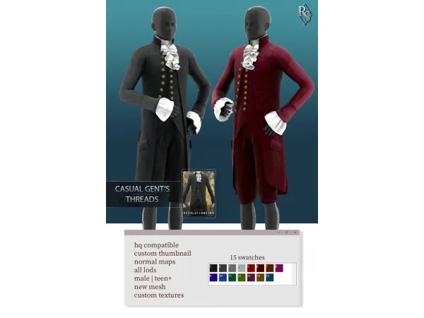 Alpha Casual Gentlemen's Threads by Revolution Sims - The Sims 4 Custom Content