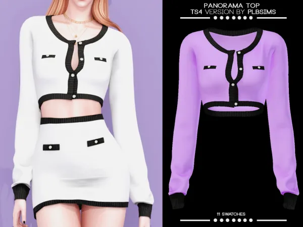 Alpha Panorama Top - The Sims 4 Custom Content
