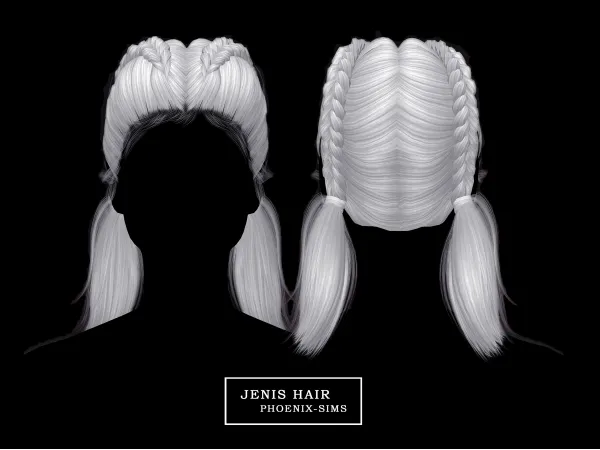 Alpha Jenis Hair - The Sims 4 Custom Content