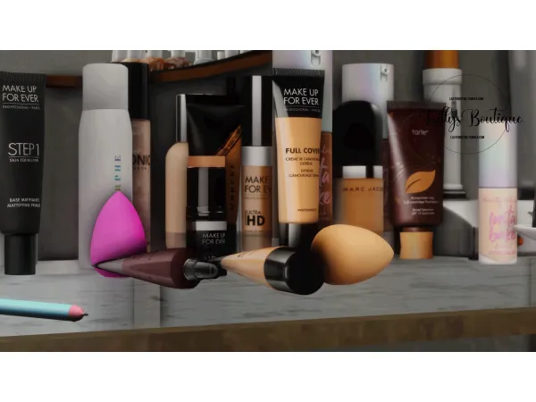 Alpha Makeup Clutter by Lillysboutique - The Sims 4 Custom Content