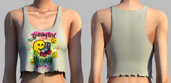 Alpha Belaloallure_Diala Ripped crop top by simsfinds - The Sims 4 Custom Content