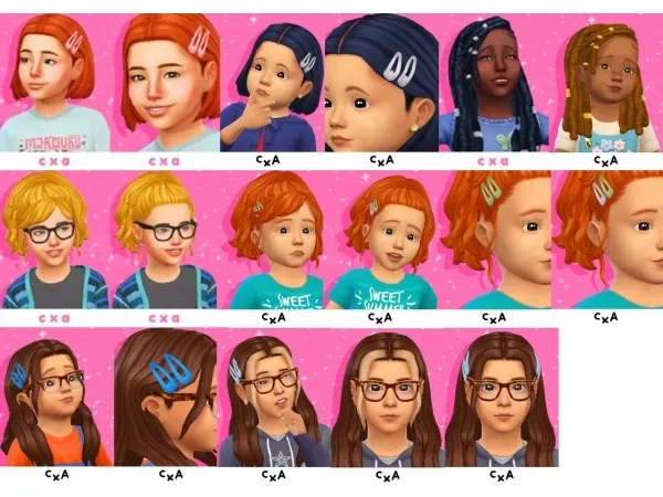 Maxis Match imvikai x greenllamas glitter age conversions - The Sims 4 Custom Content