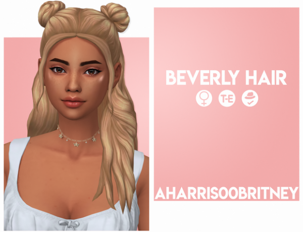 Maxis Match Beverly Hair by simsfinds - The Sims 4 Custom Content
