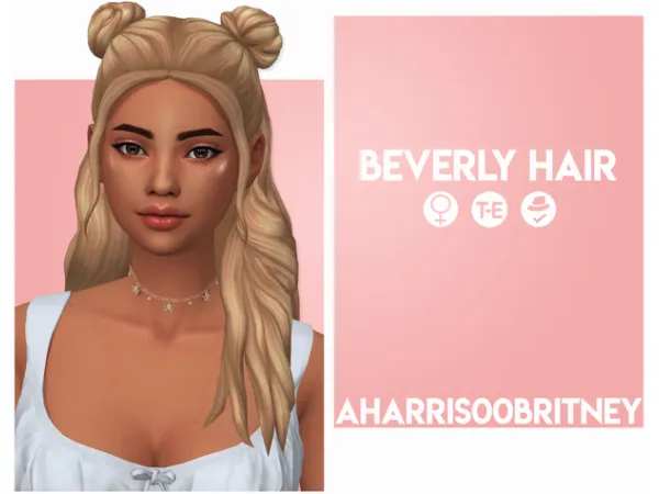 Maxis Match Beverly Hair by aharris00britney - The Sims 4 Custom Content