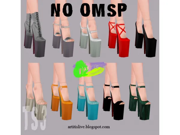 PLEASERLADY GAGA HIGH HEELS SHOES - The Sims 3 Custom Content