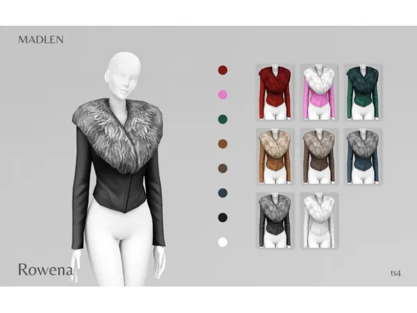 Maxis Match Madlen Rowena Jacket by Madlen - The Sims 4 Custom Content
