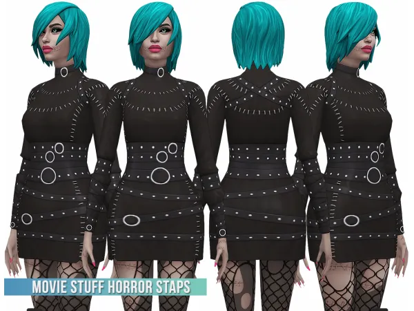 Maxis Match Movie Stuff Horror Straps S3 Conversion - The Sims 4 Custom Content
