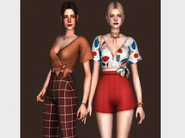 Maxis Match Dolce Vita Blouse - The Sims 4 Custom Content