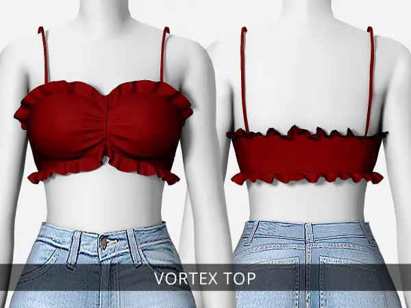 Alpha Vortex Top - The Sims 4 Custom Content