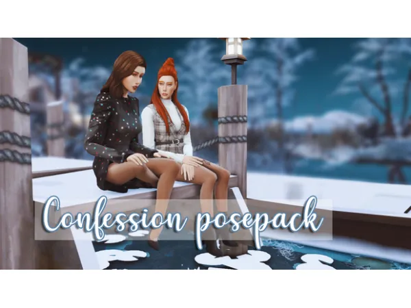 Maxis Match [Namifly] disappointment of love on the pier POSEPACK by Nami Fly Sims - The Sims 4 Custom Content