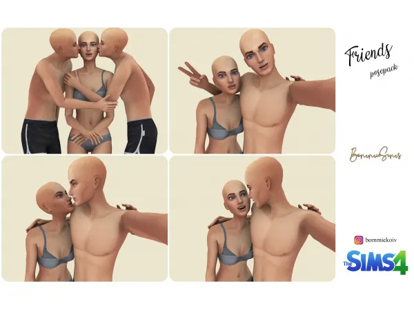 Mix Friends Posepack - The Sims 4 Custom Content