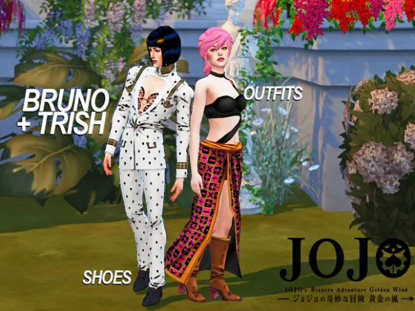 Alpha JJBA Set Bruno Trish by drosims - The Sims 4 Custom Content