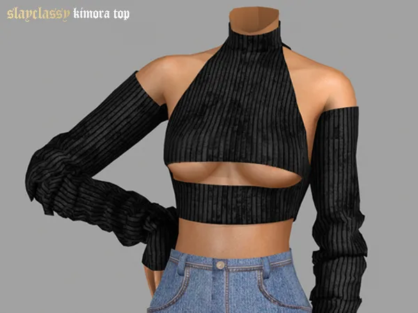 Alpha SC120 Kimora top - The Sims 4 Custom Content