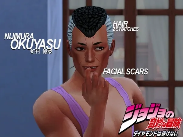 Maxis Match JJBA Okuyasu - The Sims 4 Custom Content