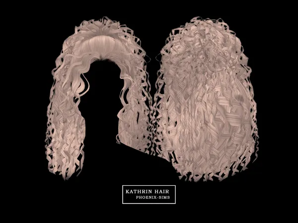 Alpha Kathrin Hair - The Sims 4 Custom Content