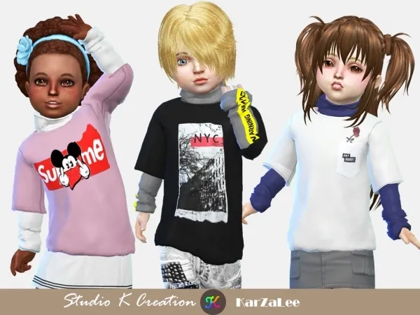 Giruto 72 Vintage layered tee for toddler