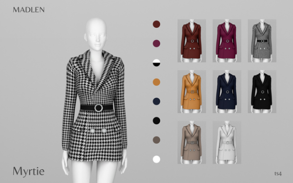 Maxis Match Madlen Myrtie Coat by madlensims - The Sims 4 Custom Content