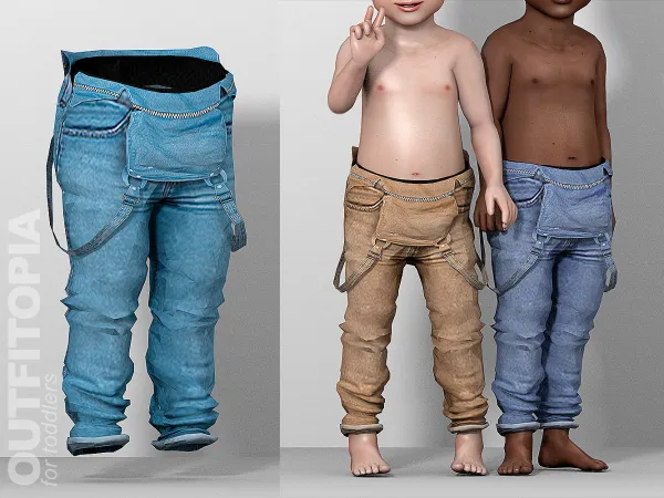 Alpha OUTFITOPIA Eastside Pant Toddler - The Sims 4 Custom Content