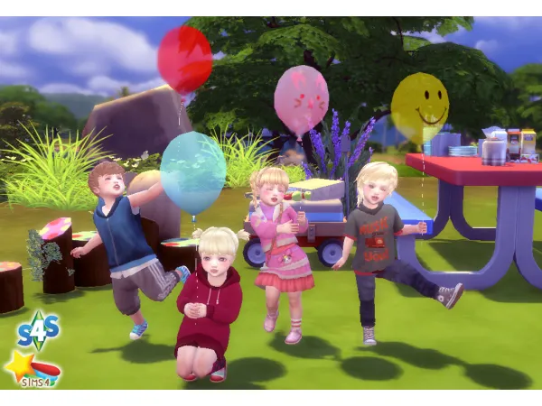 Mix Balloon Set Pose Acc (Toddler) - The Sims 4 Custom Content