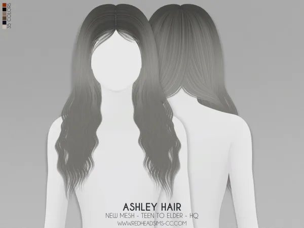 Alpha ASHLEY HAIR KIDS VERSION - The Sims 4 Custom Content