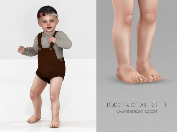 Maxis Match TODDLER DETAILED FEET (DEFAULT AND SHOES) - The Sims 4 Custom Content
