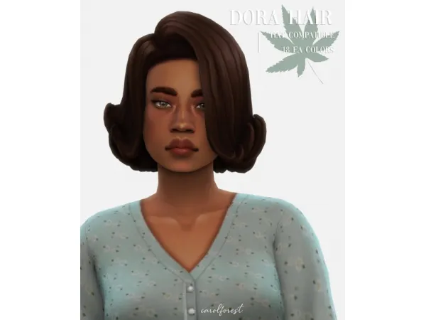 Maxis Match DORA HAIR by simsfinds - The Sims 4 Custom Content