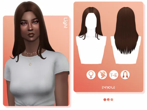 Maxis Match [EnriqueS4] Light Hairstyle by EnriqueS4 - The Sims 4 Custom Content