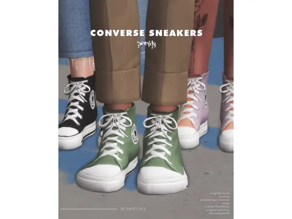 Alpha Converse Sneakers by serenity - The Sims 4 Custom Content
