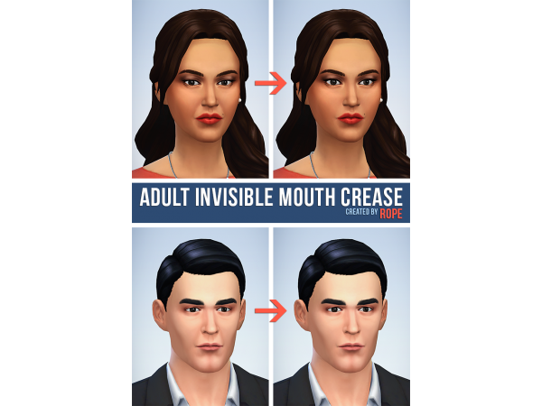 Adult Invisible Mouth Crease The Sims 4 Download SimsFinds