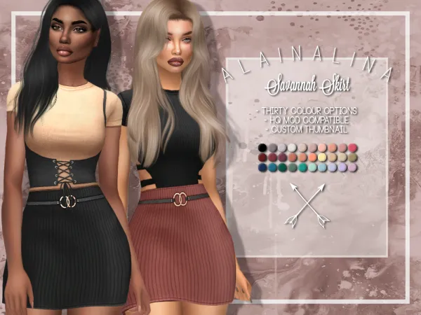 Alpha Savannah Skirt - The Sims 4 Custom Content