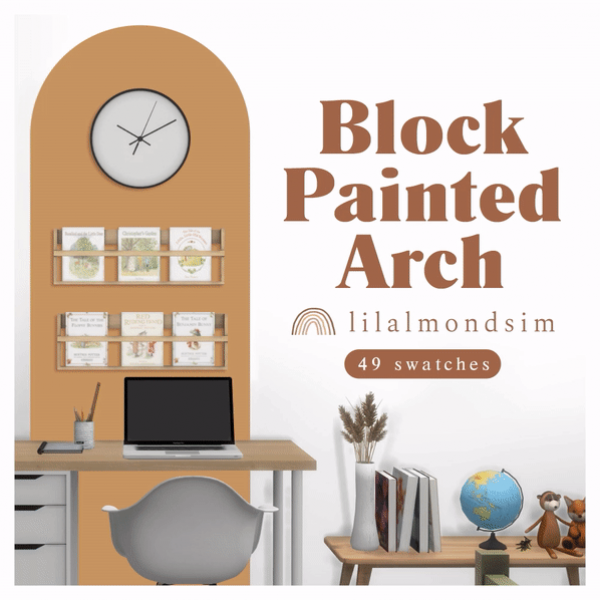 Alpha Block Painted Arch by simsfinds - The Sims 4 Custom Content