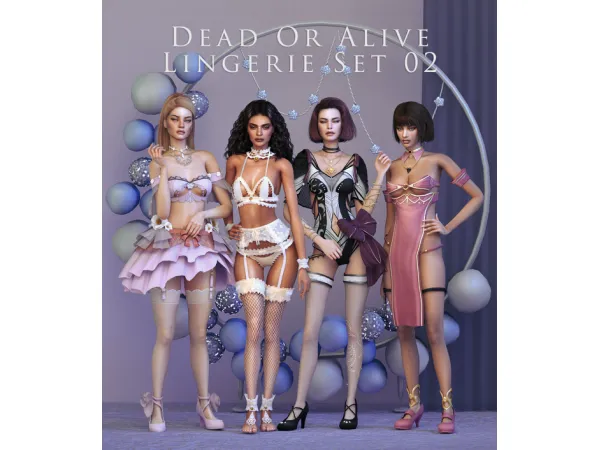Alpha Dead Or Alive Lingerie Set 02 by astya96 - The Sims 4 Custom Content