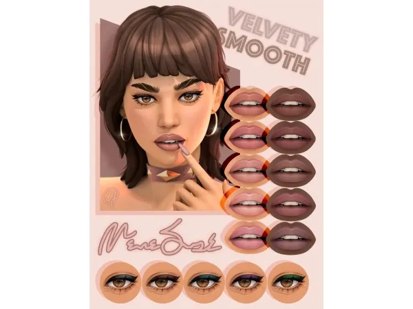 Maxis Match VelvetySmooth Make Up Set by simsfinds - The Sims 4 Custom Content