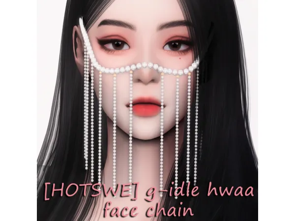 Alpha [HOTSWE] G IDEL hwaa face chain - The Sims 4 Custom Content