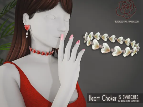 Alpha Heart Choker BRsims - The Sims 4 Custom Content