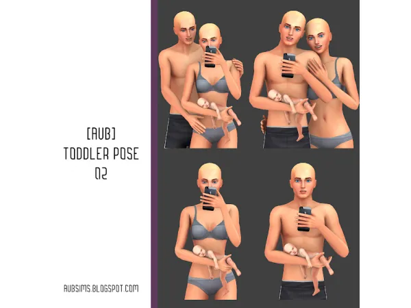 Mix [AuB] Toddler Pose 02 - The Sims 4 Custom Content