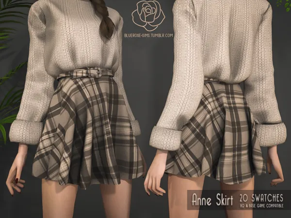 Alpha Anne Skirt BRsims - The Sims 4 Custom Content