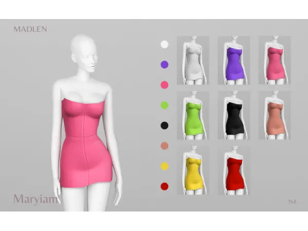 Maxis Match Madlen Maryiam Dress by Madlen - The Sims 4 Custom Content