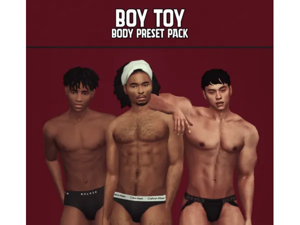 Maxis Match BOY TOY BODY PRESET PACK land by hi - The Sims 4 Custom Content