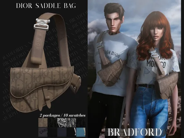 Alpha Dior Saddle Bag - The Sims 4 Custom Content