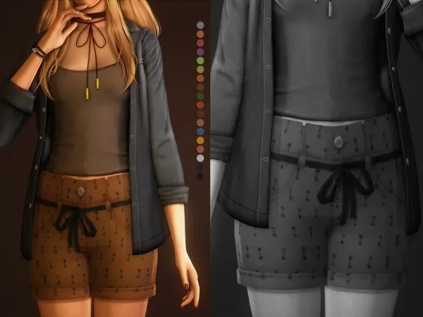 Maxis Match Renata Shorts November20 Pack - The Sims 4 Custom Content