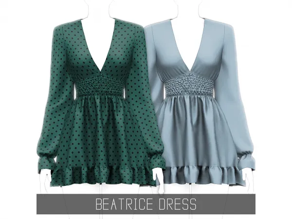 Alpha BEATRICE DRESS - The Sims 4 Custom Content