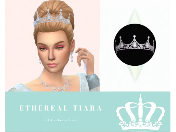 Mix Request Ethereal Tiara by Glitterberry Sims - The Sims 4 Custom Content
