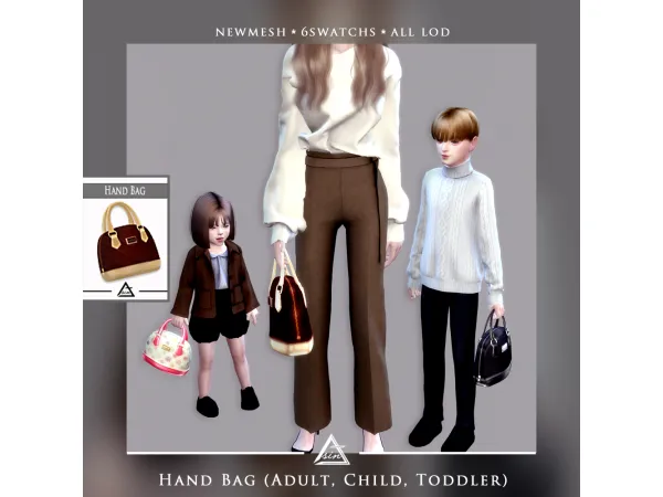Alpha [SIN A] Hand Bag (Adult Child Toddler) - The Sims 4 Custom Content