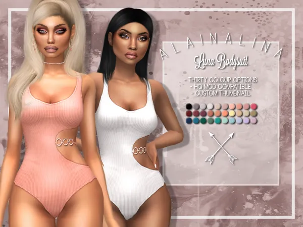 Maxis Match Luna Bodysuit - The Sims 4 Custom Content