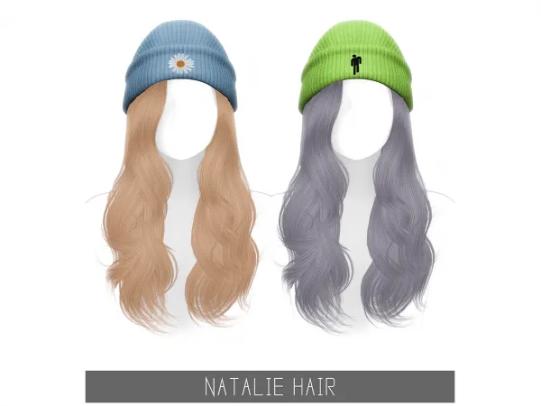 Alpha NATALIE HAIR by simsfinds - The Sims 4 Custom Content