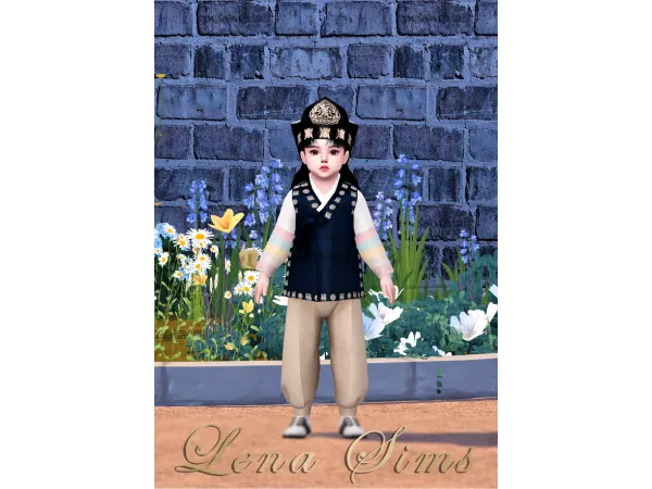 Alpha [Lena Sims] Toddler Boy Hanbok by Lena Sims - The Sims 4 Custom Content